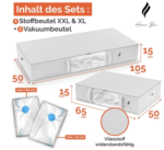 HOME BOX Under Bed Storage Set 2 Vacuum Bags + 2 Fabric Bags Liquidation Pallet - Image 2