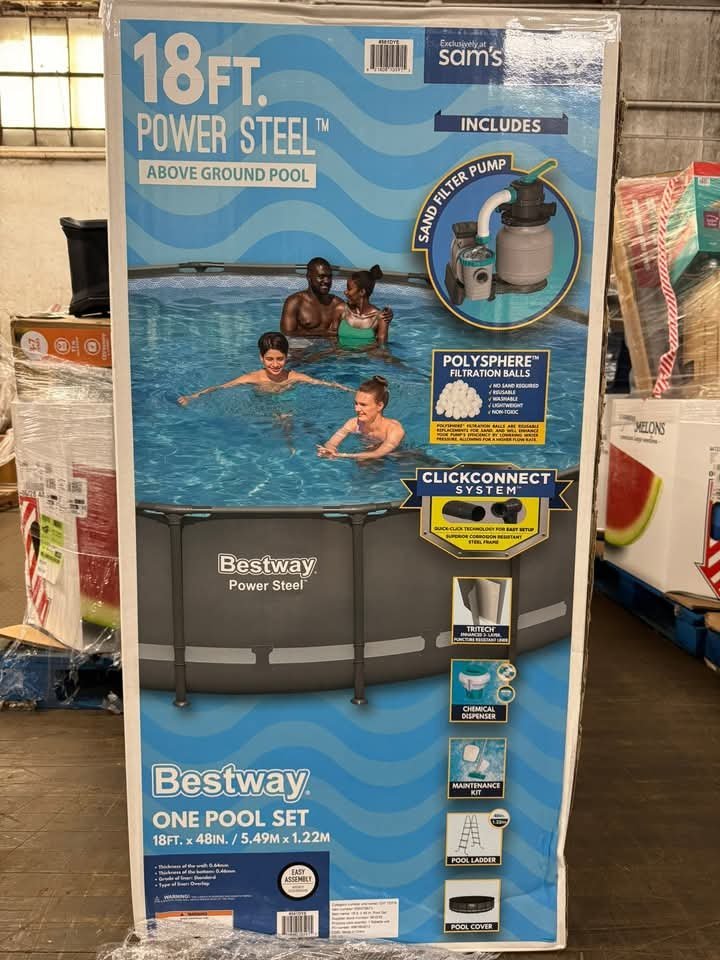 lpd-liquidation-lot-2542.jpg Bestway Power Steel Pool Liquidation Pallet - Image 1